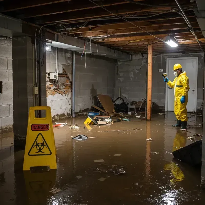 Flooded Basement Electrical Hazard in Kewaunee County, WI Property